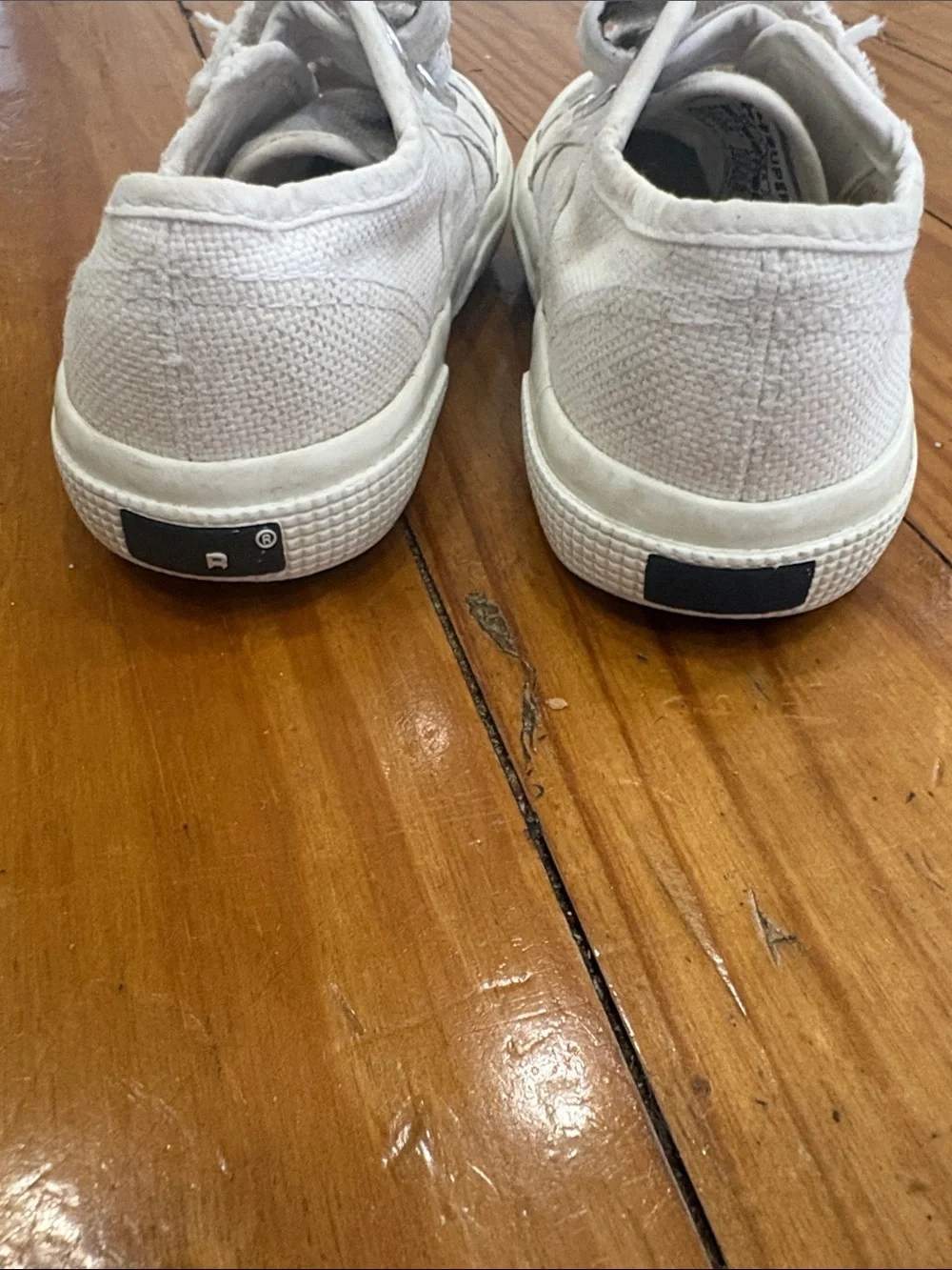 Superga Kids White Canvas Hook-and-Loop Sneakers